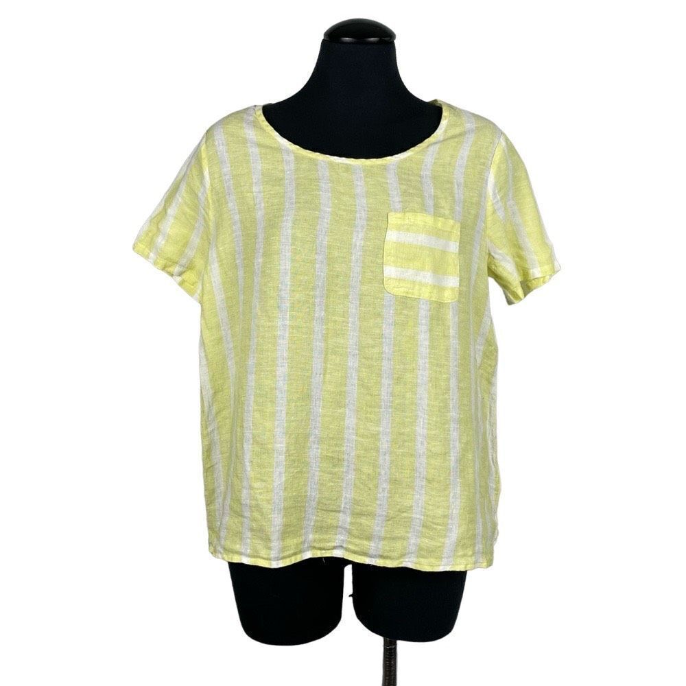 Christian Soriano 100% Linen Neon Stripped Shirt - Women’s S